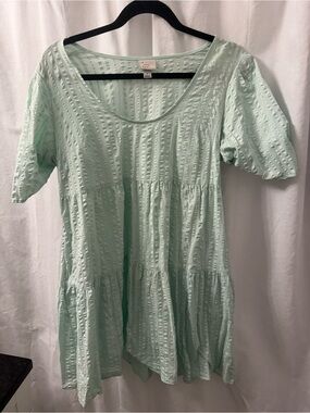 a new day Mint Textured Scoop Neck Dress